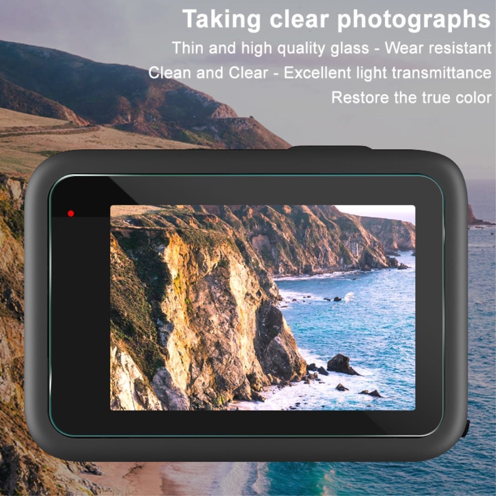 GoPro HERO12 Black Heltäckande Skärmskydd + Linskydd i Härdat Glas