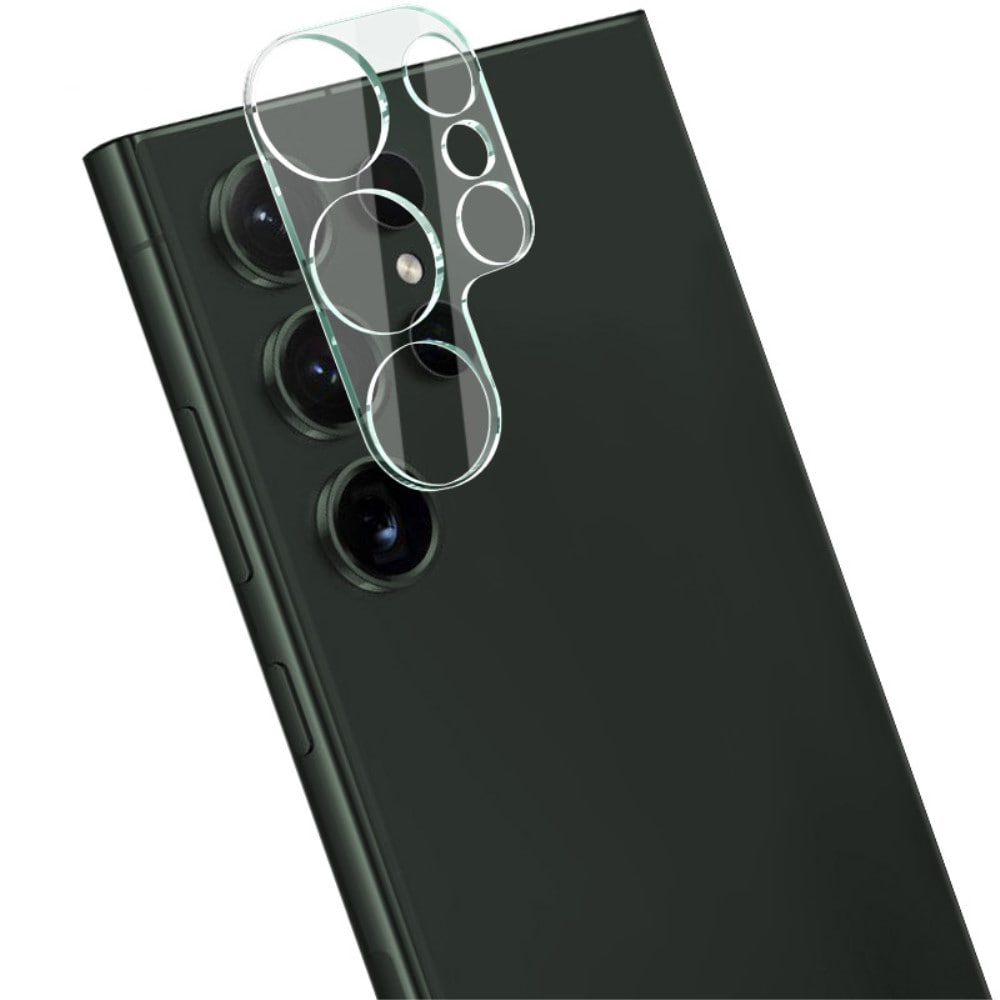 Samsung Galaxy S24 Ultra Kameraskydd i glas, Genomskinlig