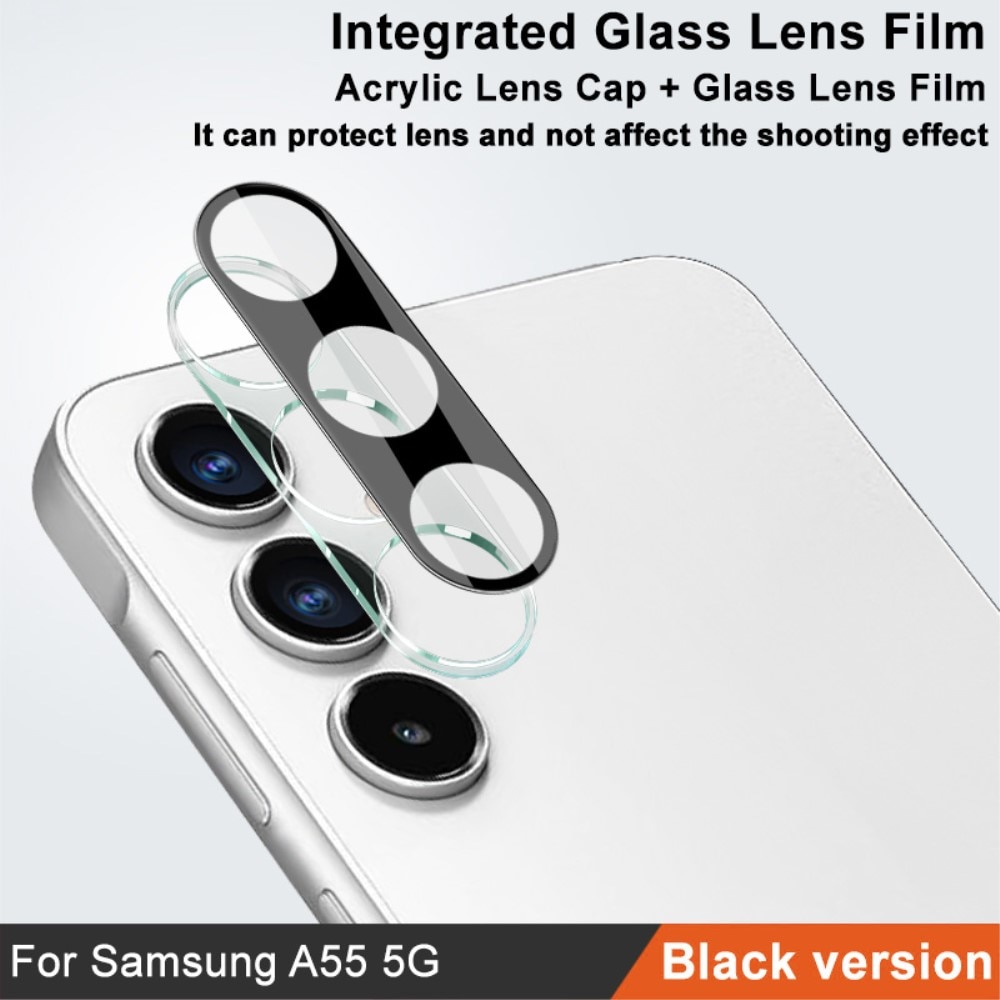 Samsung Galaxy A55 Kameraskydd i glas, svart