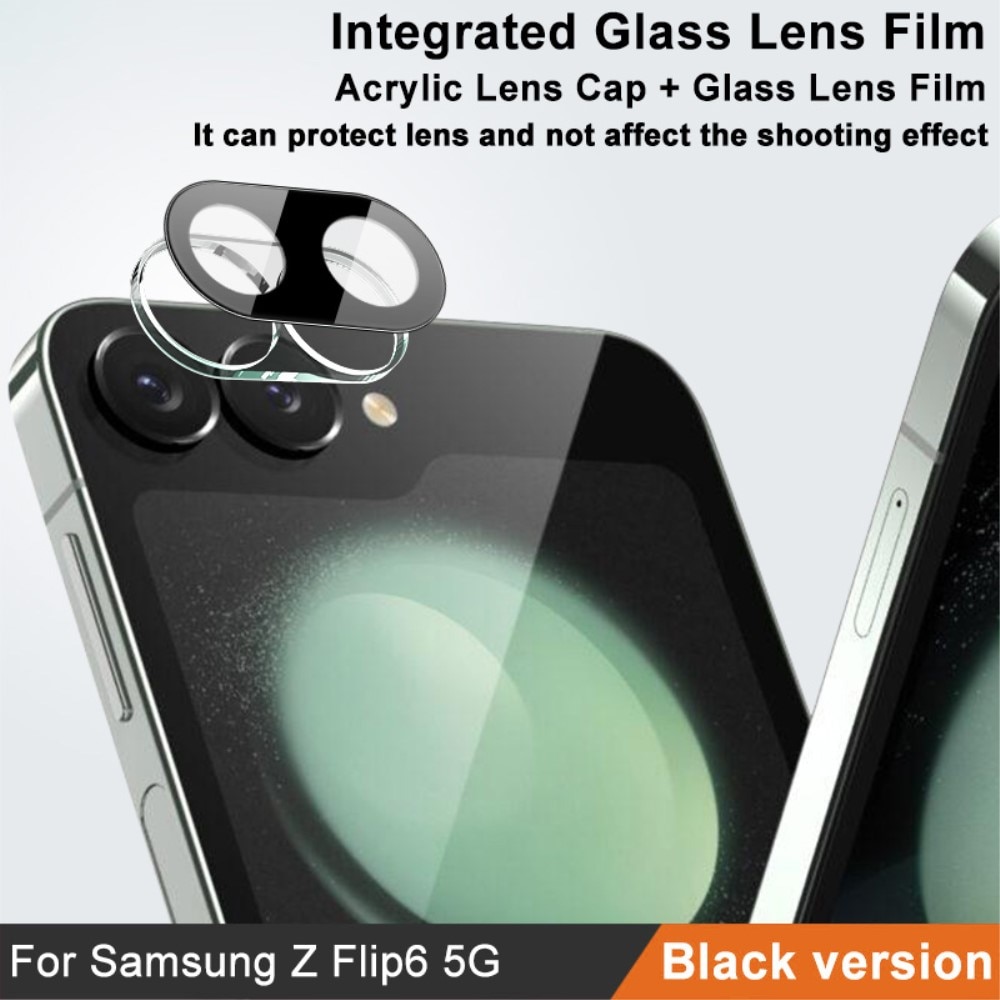 Samsung Galaxy Z Flip 6 Kameraskydd i glas, svart