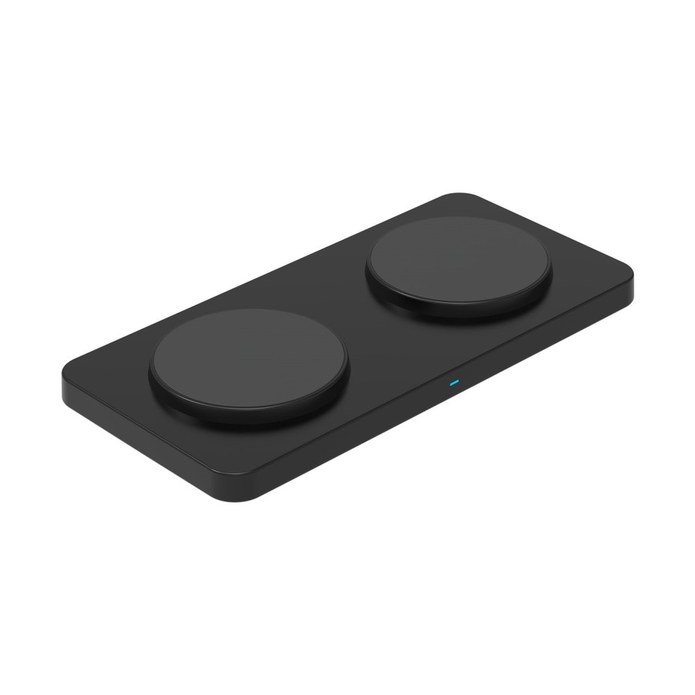 Trådlös magnetisk 2-i-1 laddare 30W, svart