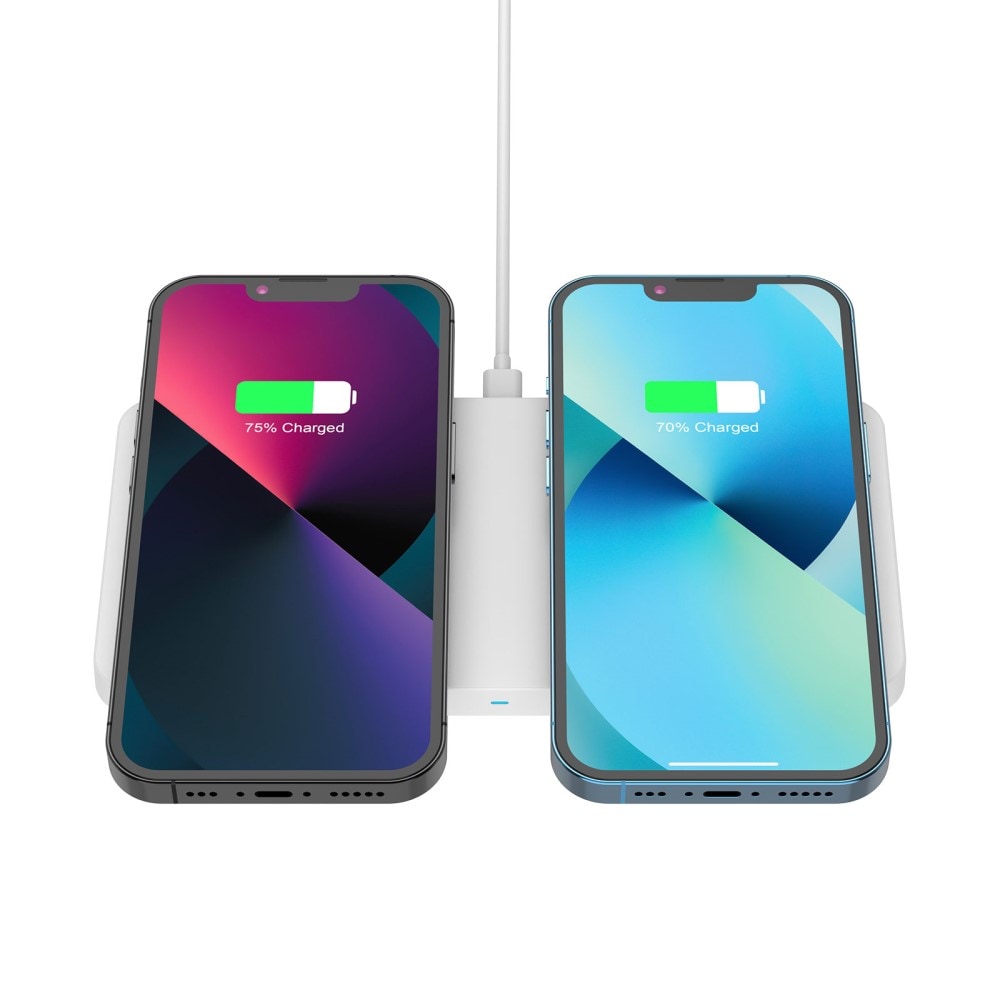 Trådlös magnetisk 2-i-1 laddare 30W, Vit