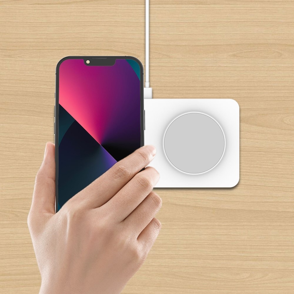 Trådlös magnetisk 2-i-1 laddare 30W, Vit