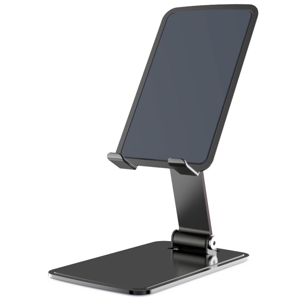 Smidigt bordsställ för mobil och surfplatta, svart