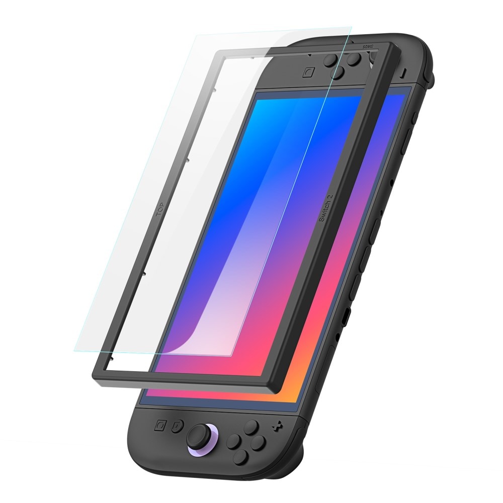 Nintendo Switch 2 Heltäckande skärmskydd i härdat glas