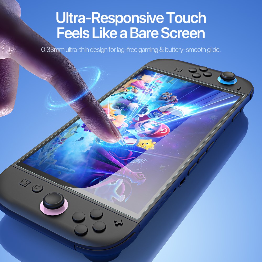 Nintendo Switch 2 Heltäckande skärmskydd i härdat glas