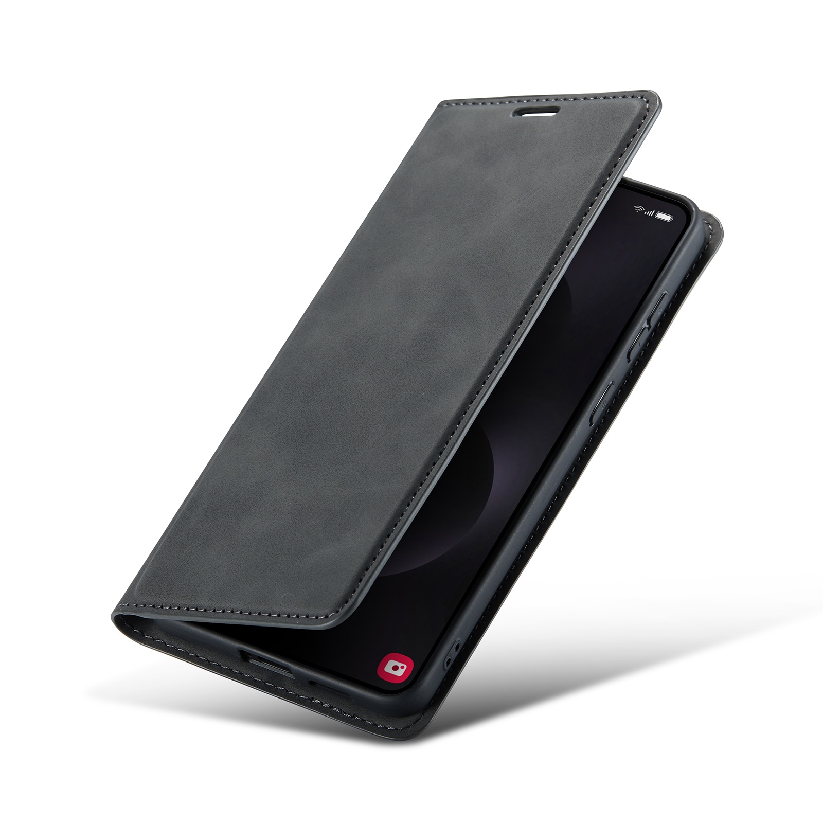 Samsung Galaxy S25 Edge Slimmat fodral med kortfack, Svart