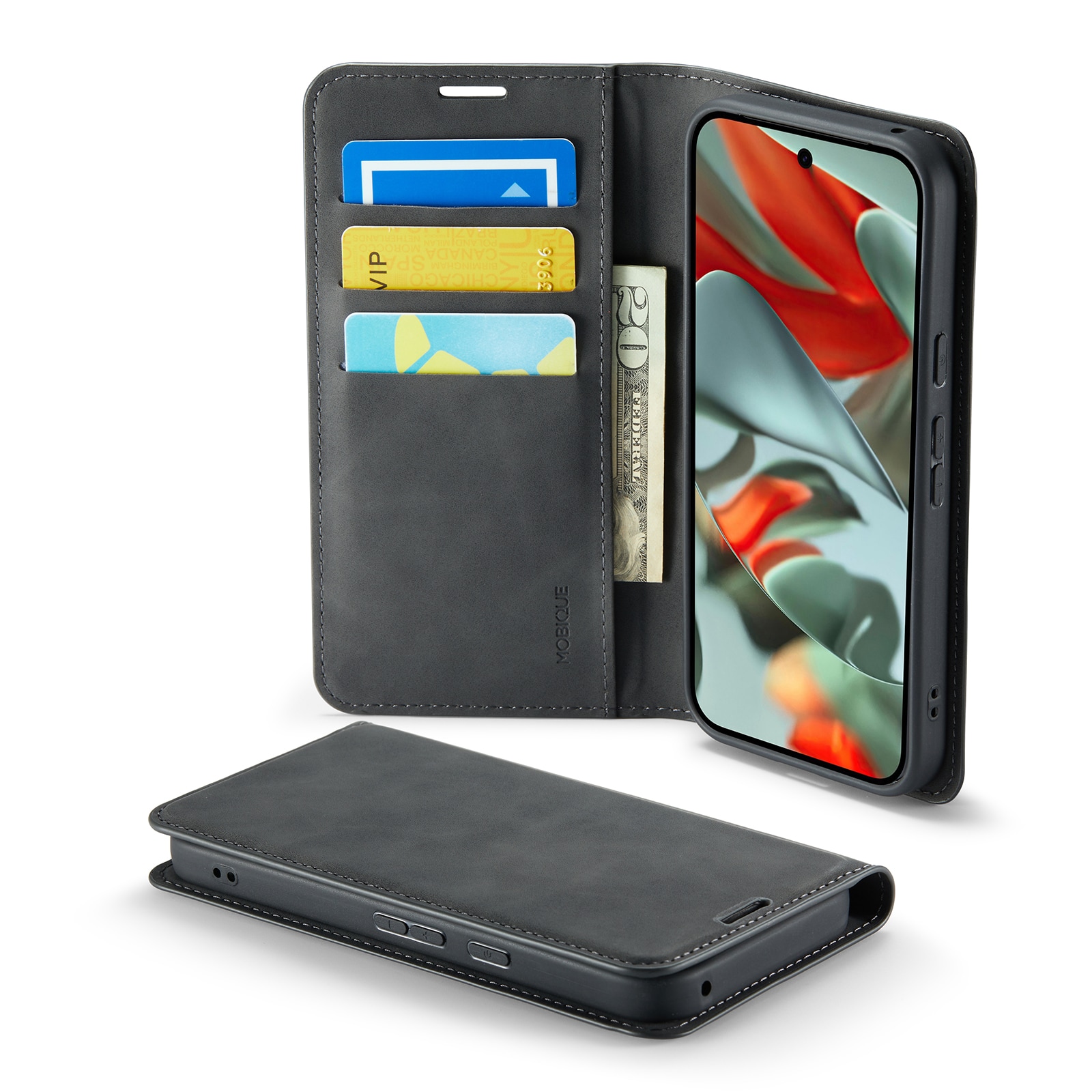 Google Pixel 10 Slimmat fodral med kortfack, Svart