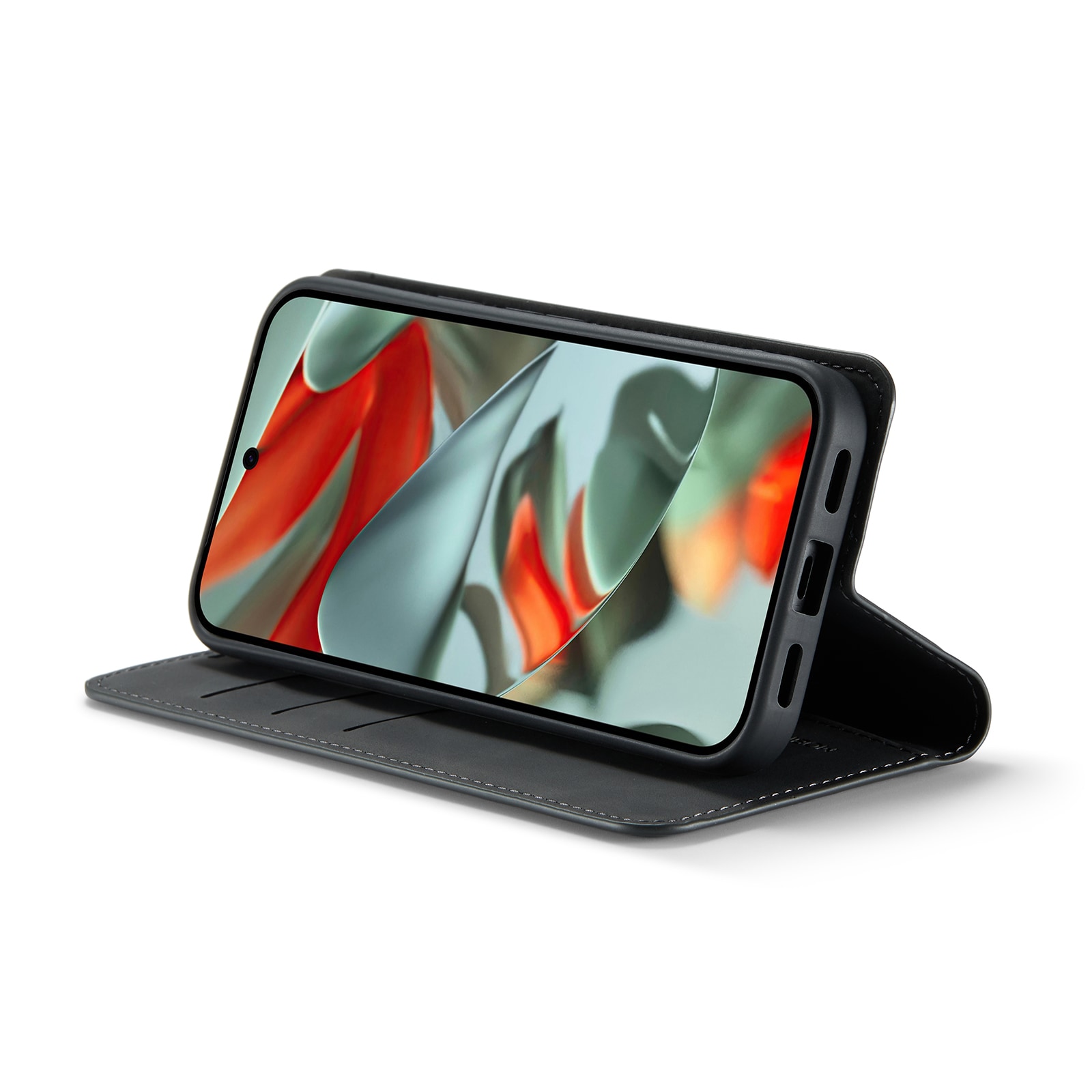Google Pixel 10 Pro Slimmat fodral med kortfack, Svart