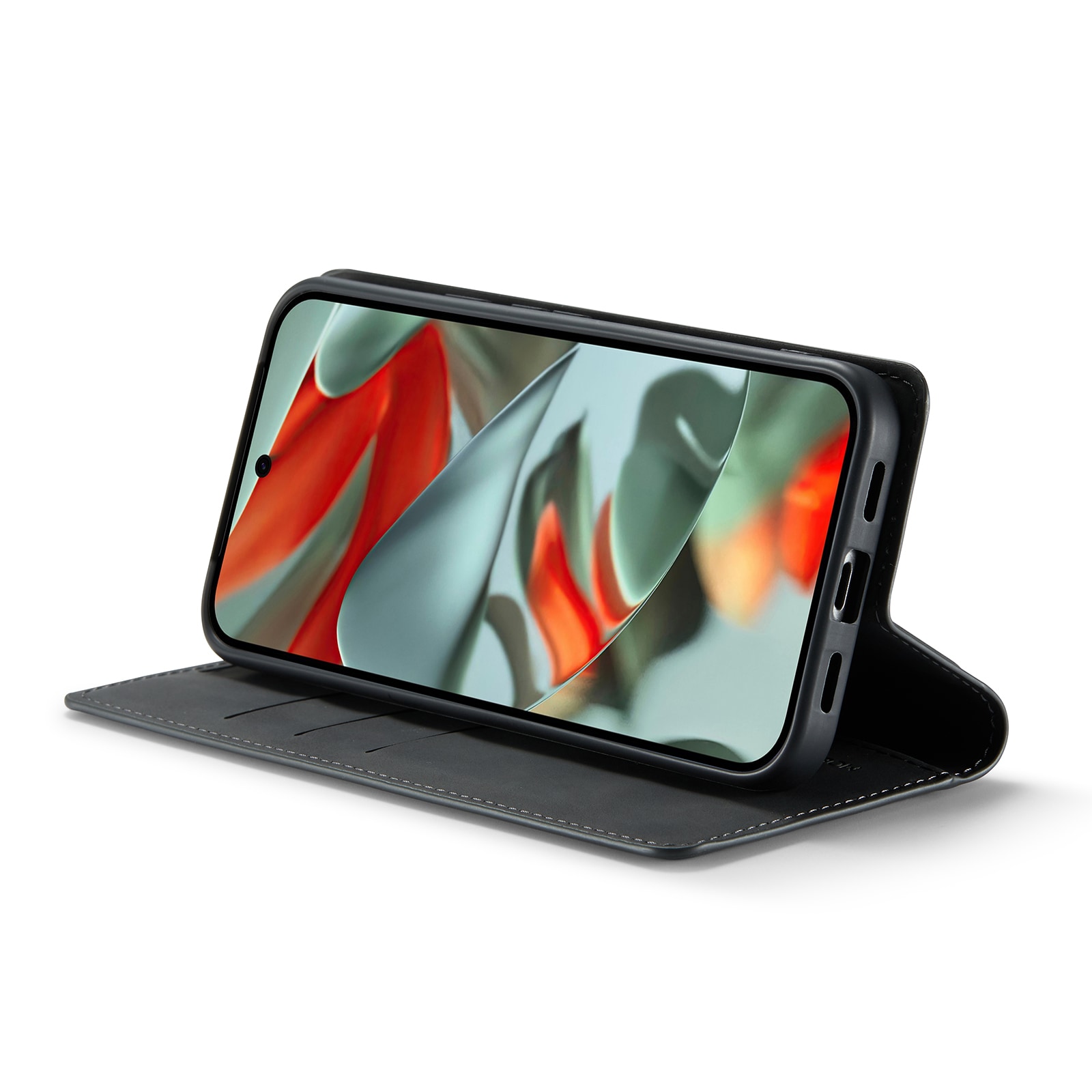 Google Pixel 10 Pro XL Slimmat fodral med kortfack, Svart