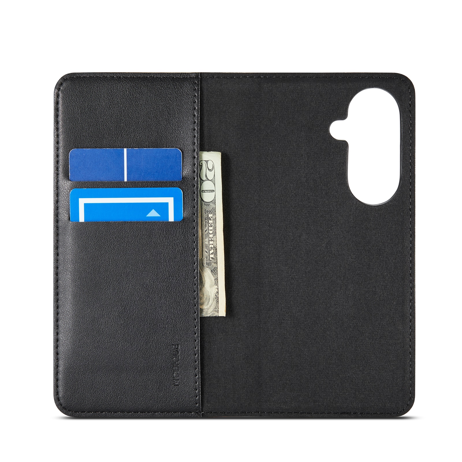 Samsung Galaxy Z Fold 7 Plånboksfodral i Äkta Läder, Svart
