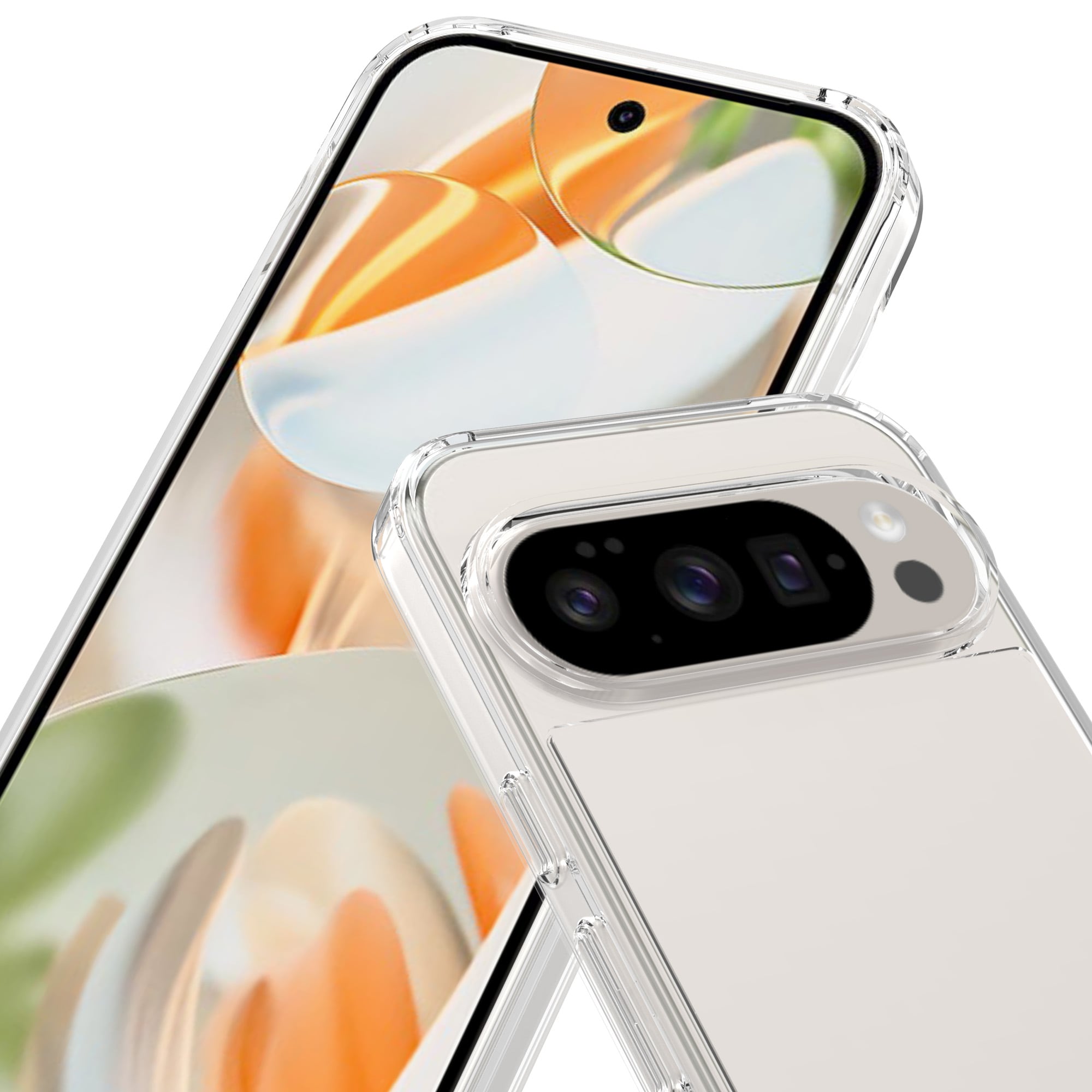 Google Pixel 10 Crystal Hybrid-skal, Genomskinlig