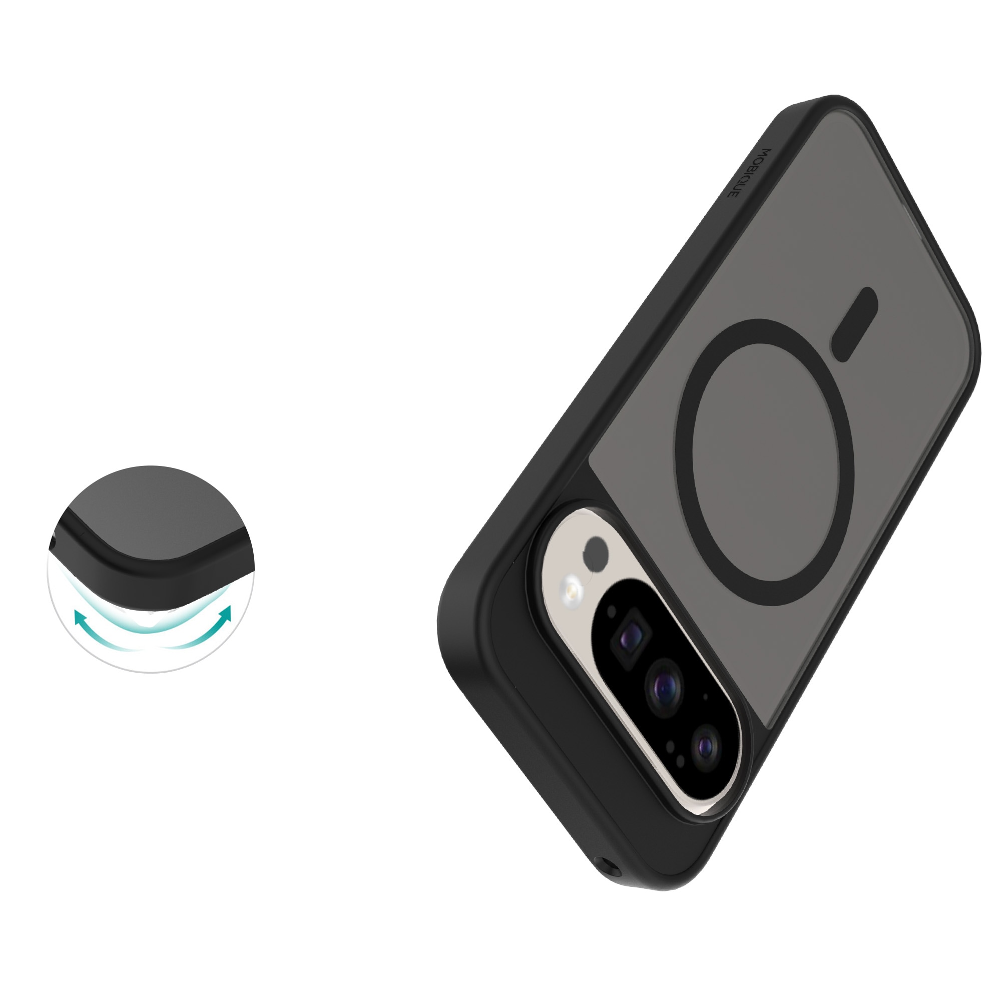 Google Pixel 10 Pro XL Hybrid-skal Magnetisk, Frosted Black