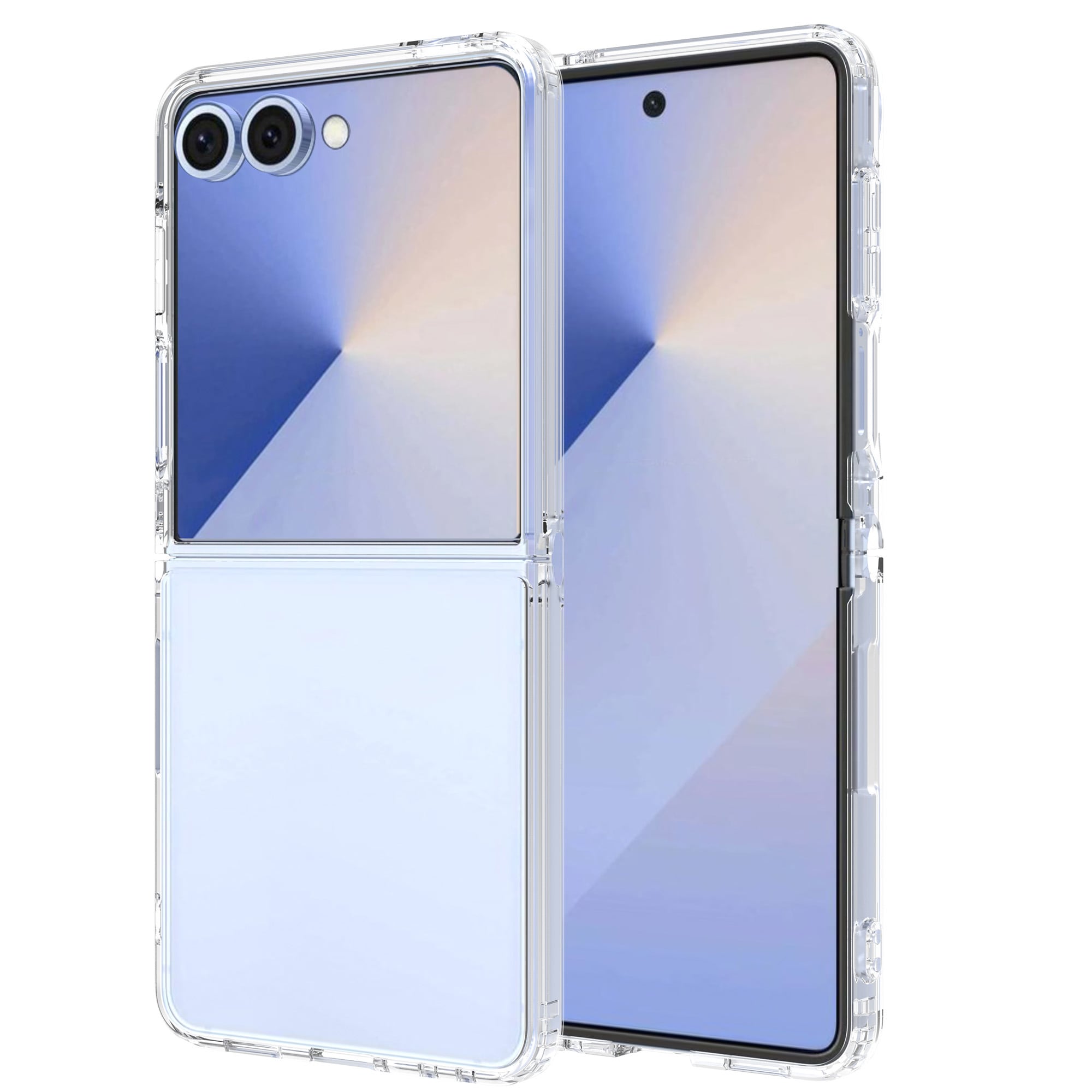 Samsung Galaxy Z Flip 7 Crystal Hybrid-skal, Genomskinlig