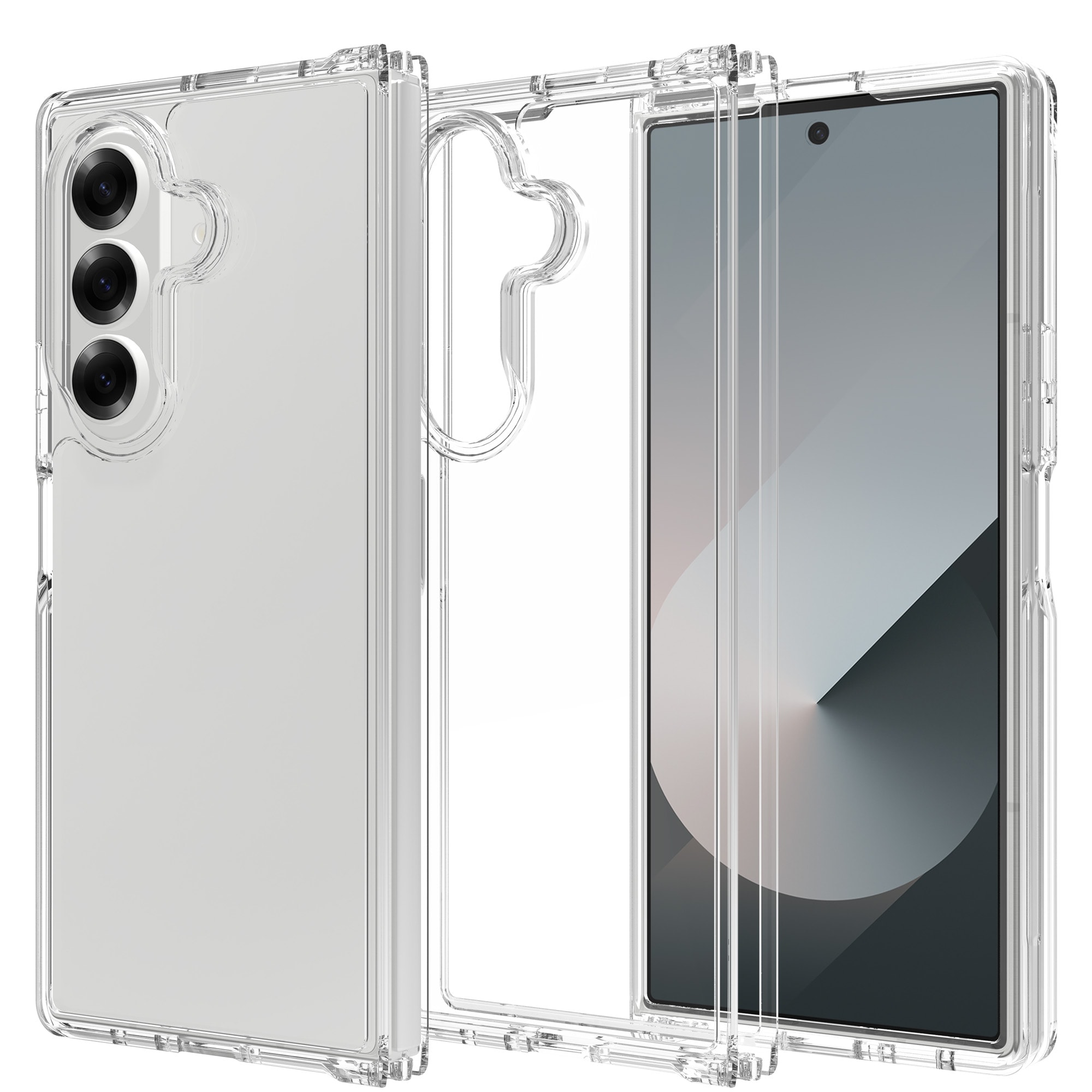 Samsung Galaxy Z Fold 7 Crystal Hybrid-skal, Genomskinlig