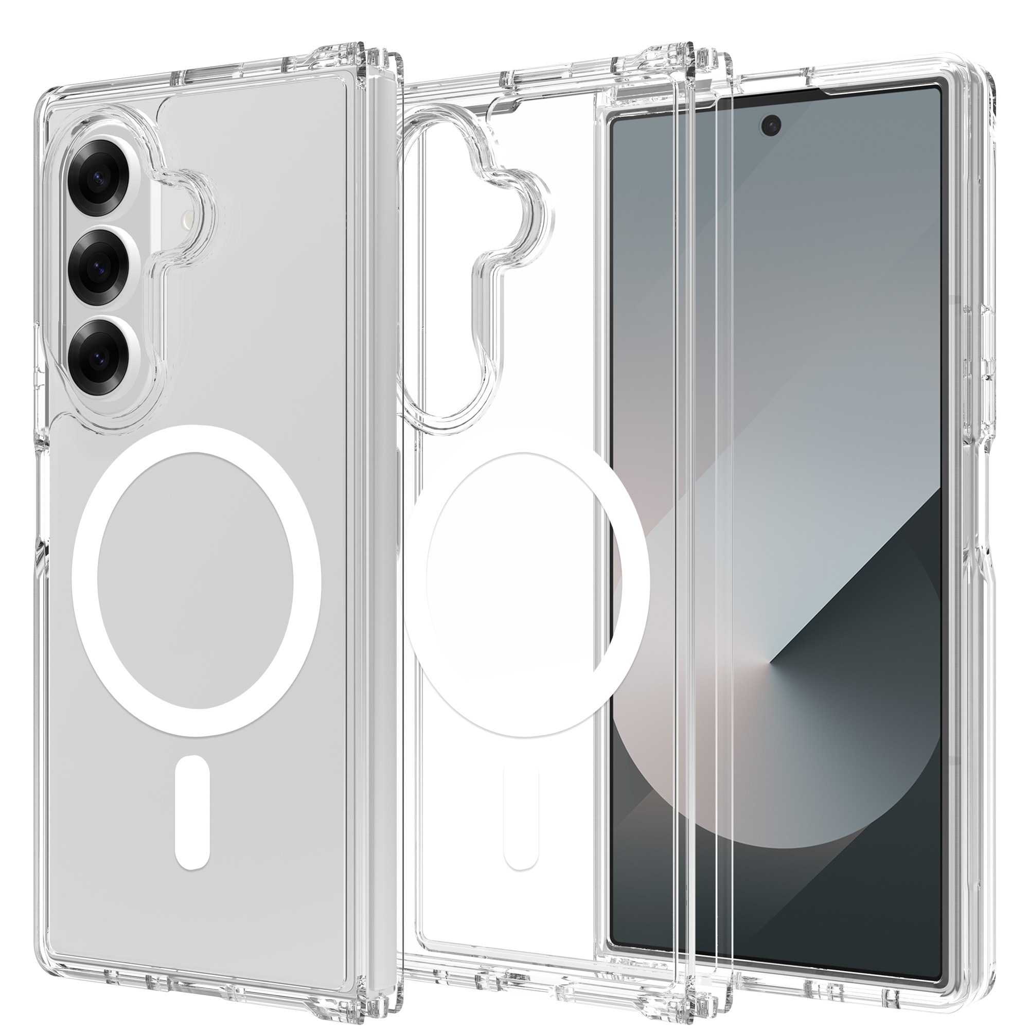 Samsung Galaxy Z Fold 7 MagSafe Hybrid-skal, Genomskinlig