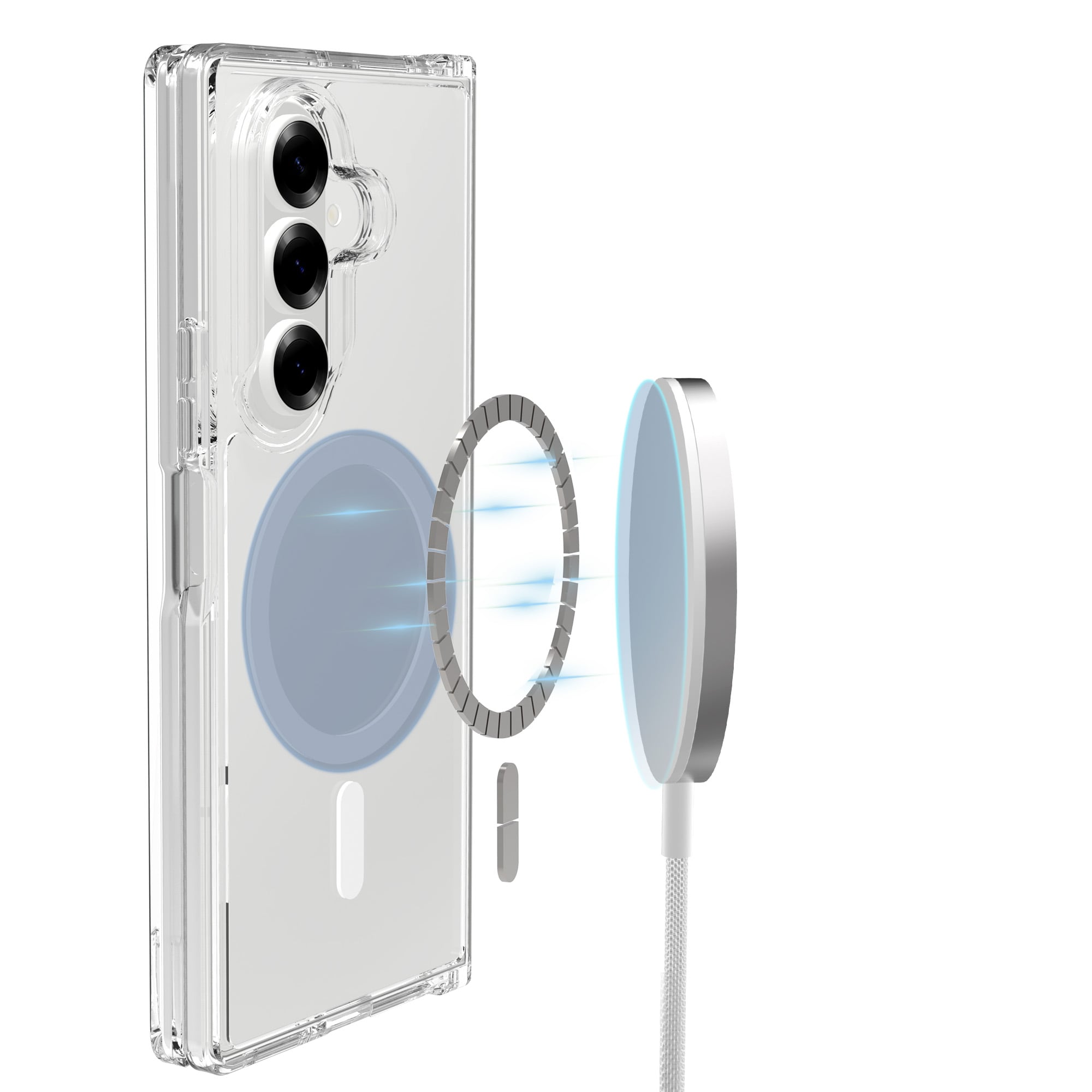 Samsung Galaxy Z Fold 7 MagSafe Hybrid-skal, Genomskinlig