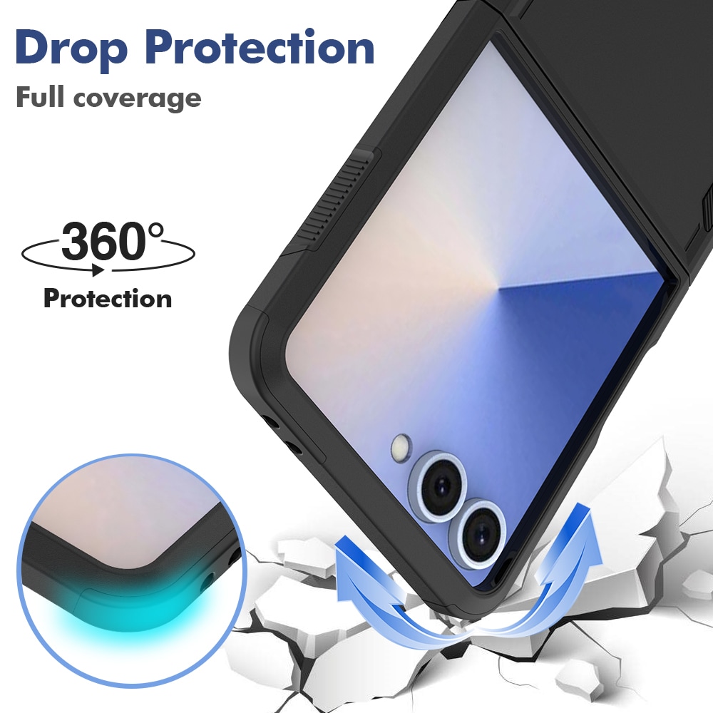 Samsung Galaxy Z Flip 7 Hybrid-skal Off-road, Svart