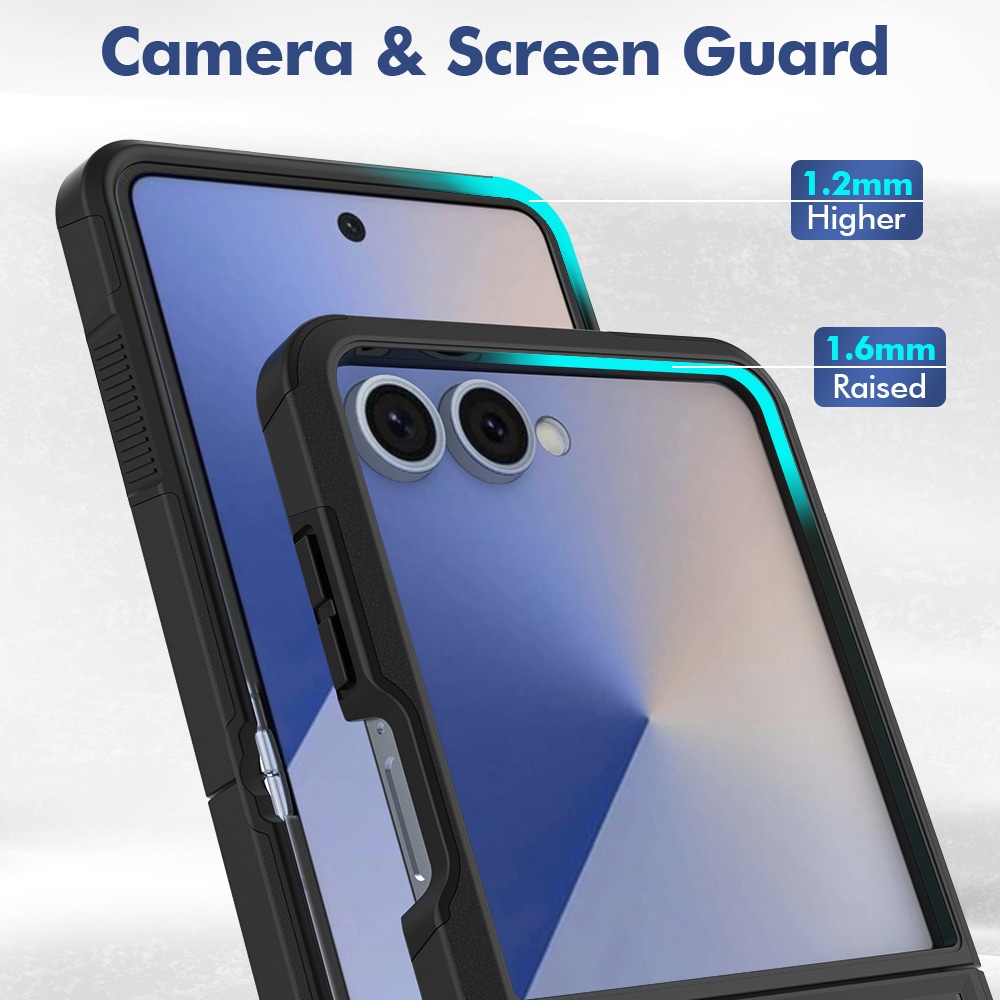 Samsung Galaxy Z Flip 7 Hybrid-skal Off-road, Svart