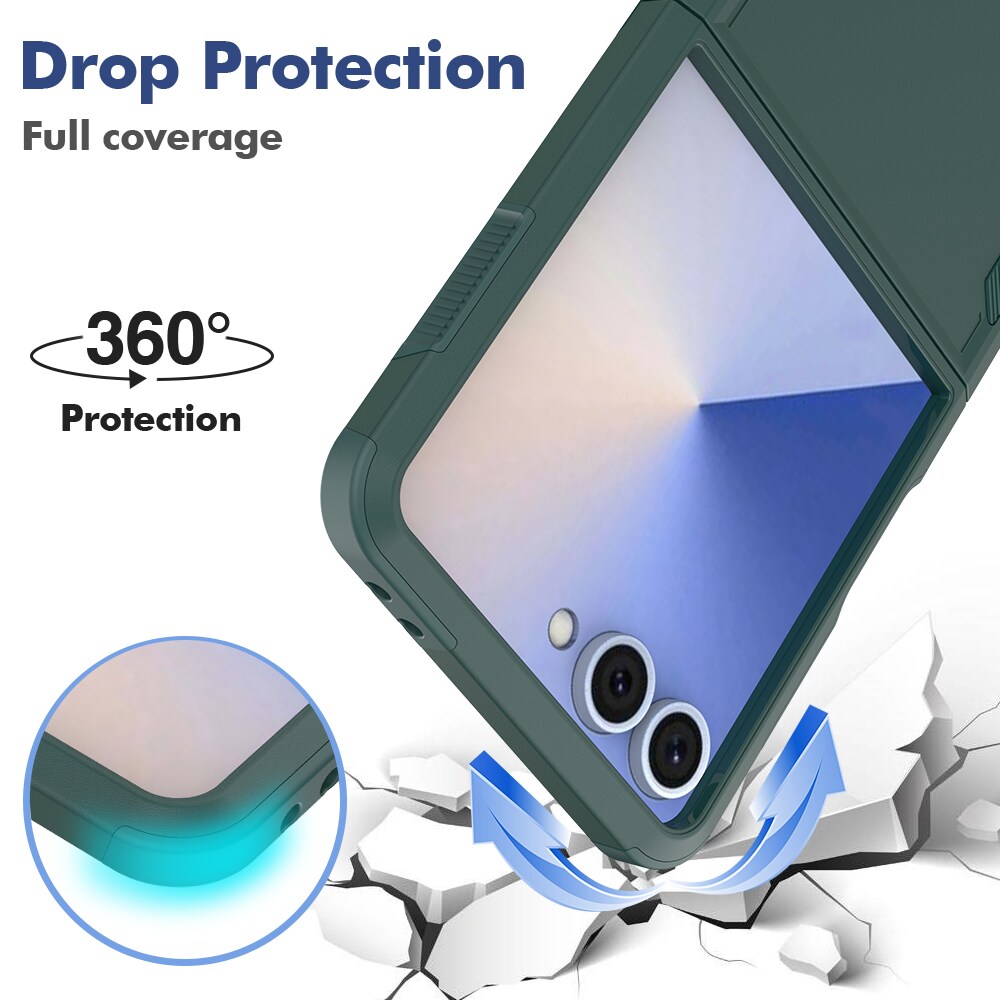 Samsung Galaxy Z Flip 7 Hybrid-skal Off-road, Grön