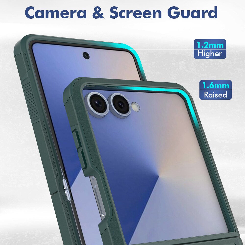 Samsung Galaxy Z Flip 7 Hybrid-skal Off-road, Grön