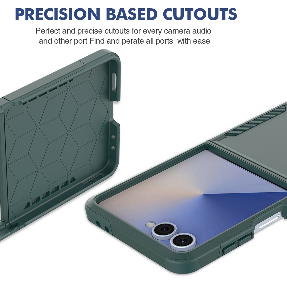 Samsung Galaxy Z Flip 7 Hybrid-skal Off-road, Grön
