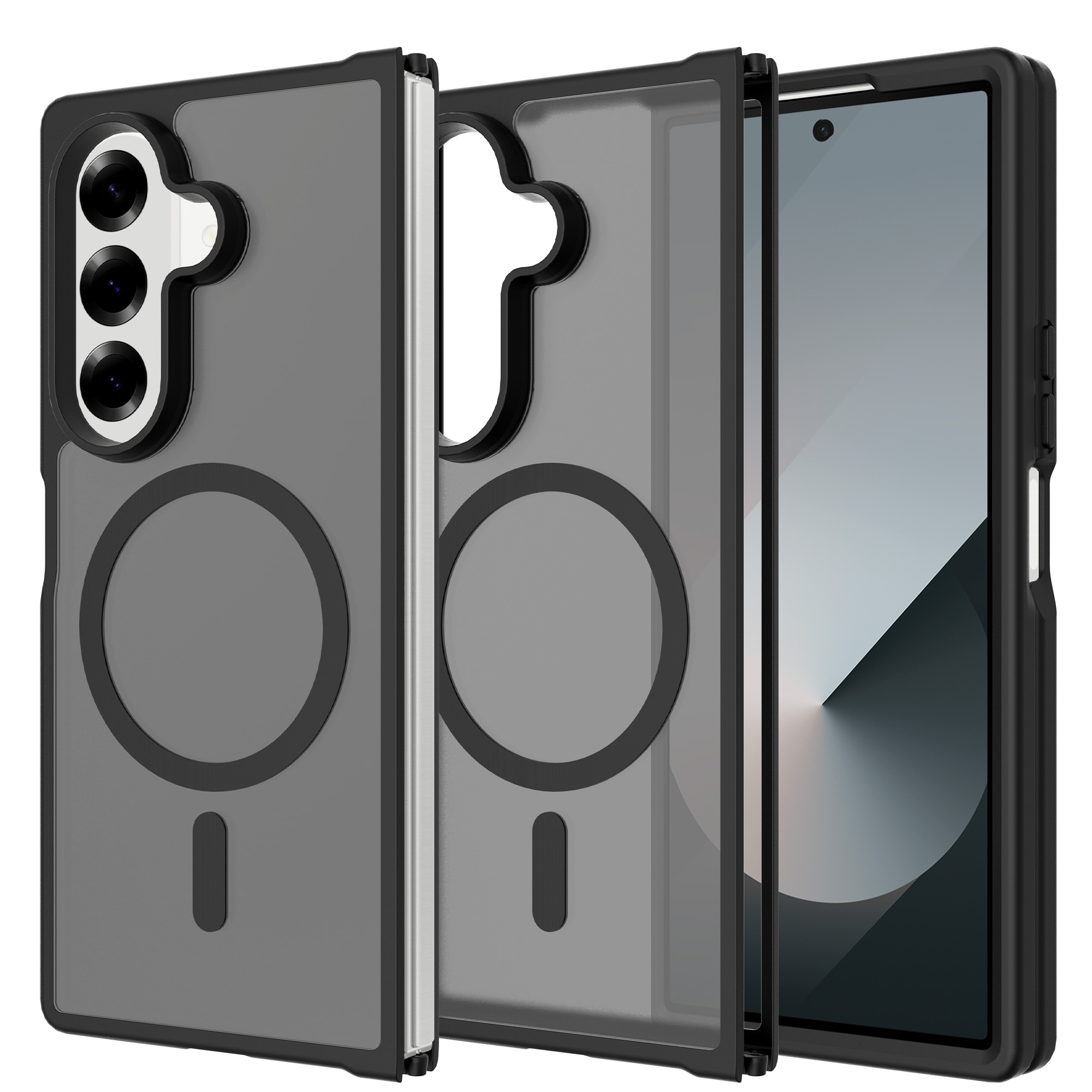 Samsung Galaxy Z Fold 7 Hybrid-skal Magnetisk, Frosted Black