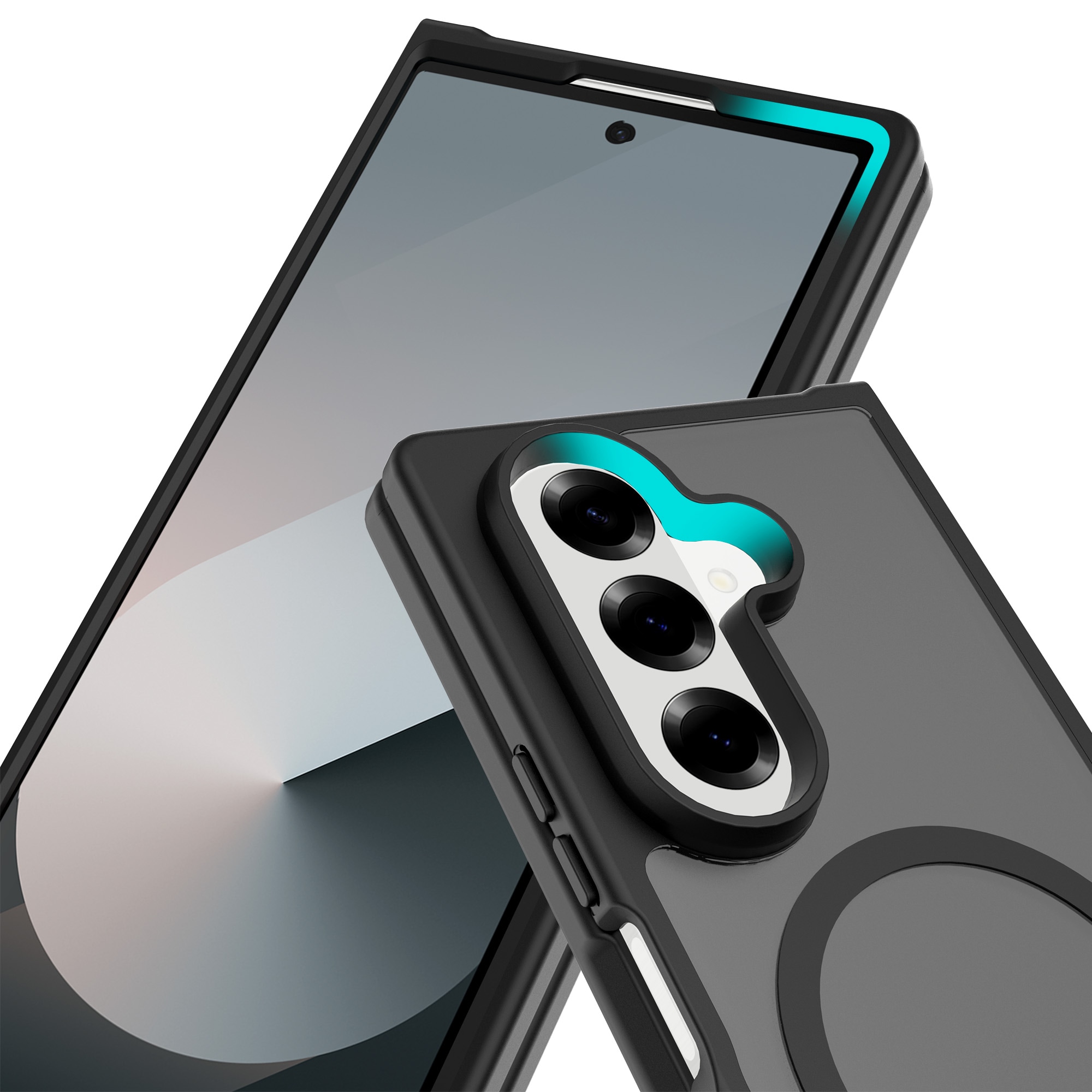 Samsung Galaxy Z Fold 7 Hybrid-skal Magnetisk, Frosted Black