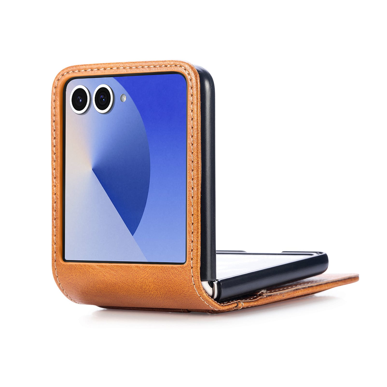 Samsung Galaxy Z Flip 7 Enkelt mobilfodral, Cognac