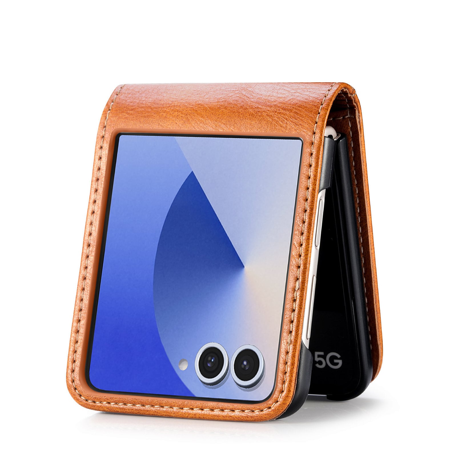 Samsung Galaxy Z Flip 7 Enkelt mobilfodral, Cognac