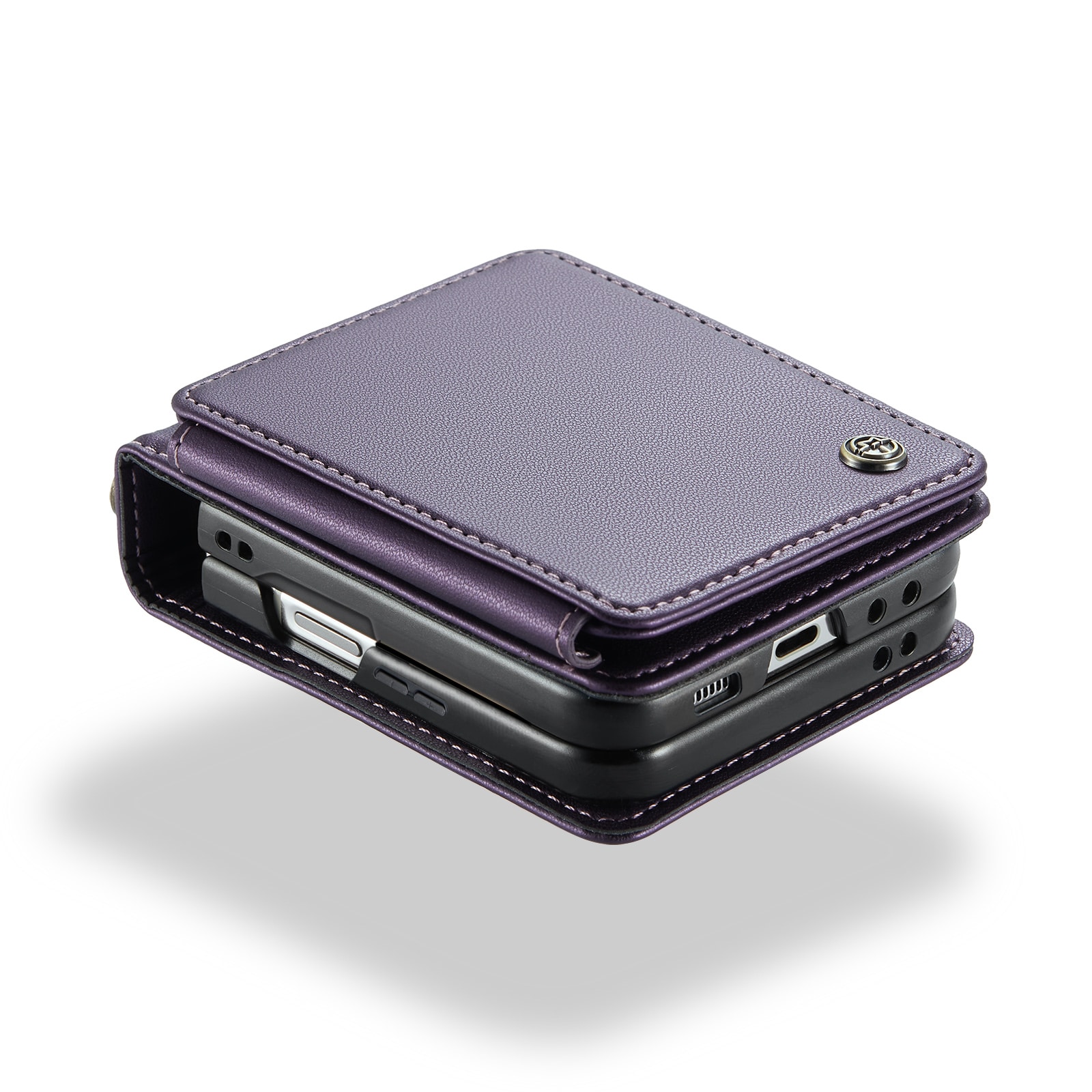 Samsung Galaxy Z Flip 7 Skal med inbyggd plånbok och RFID-skydd, Lila