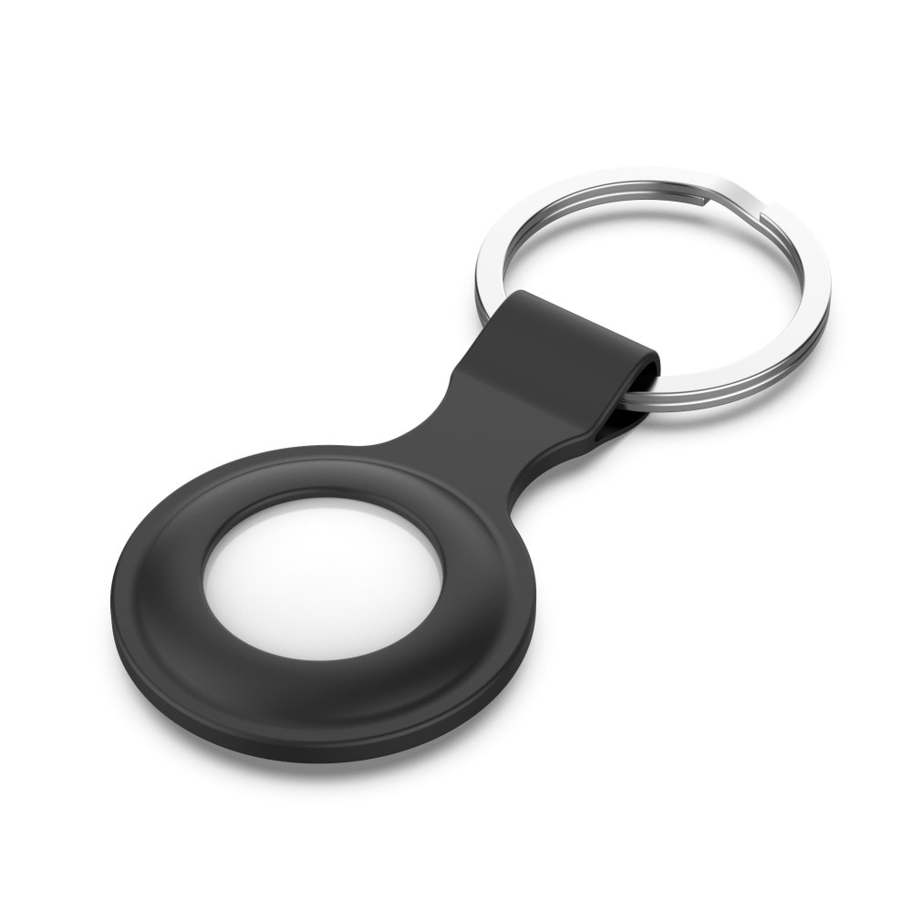Apple AirTag Nyckelring med silikonskal, svart