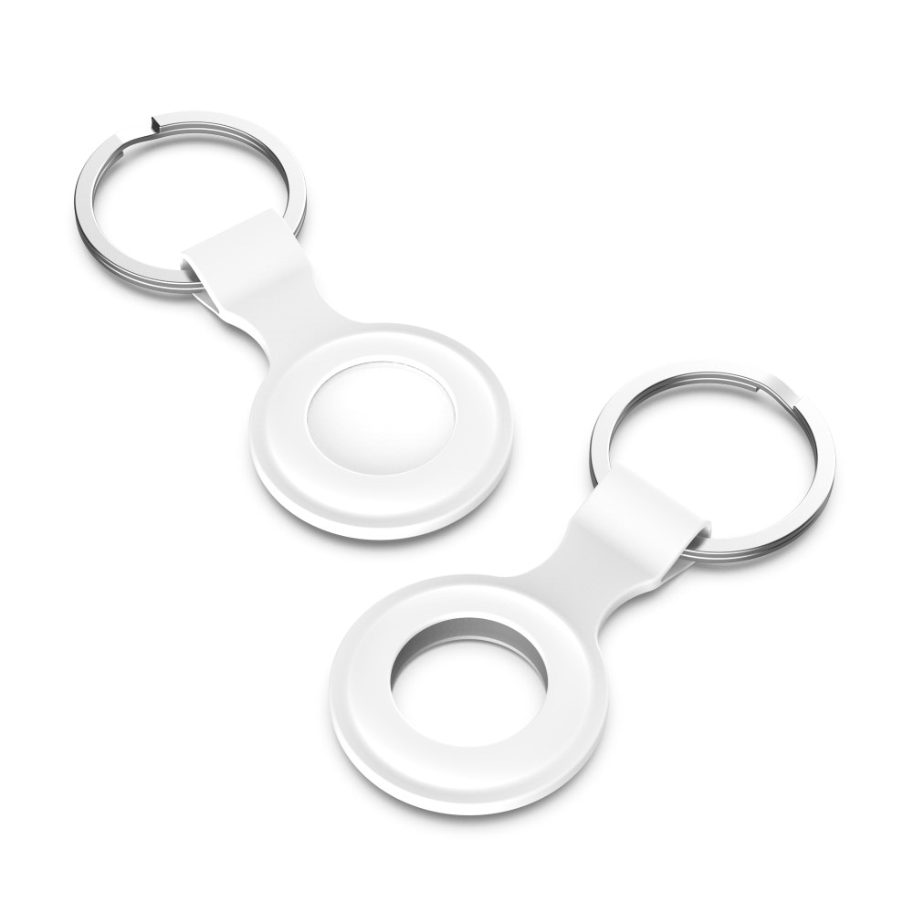 Apple AirTag Nyckelring med silikonskal, Vit