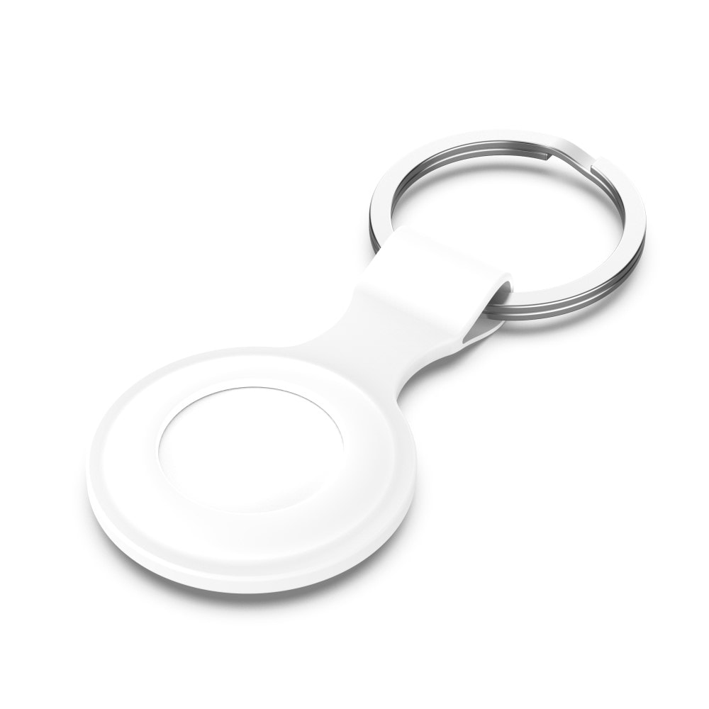 Apple AirTag Nyckelring med silikonskal, Vit