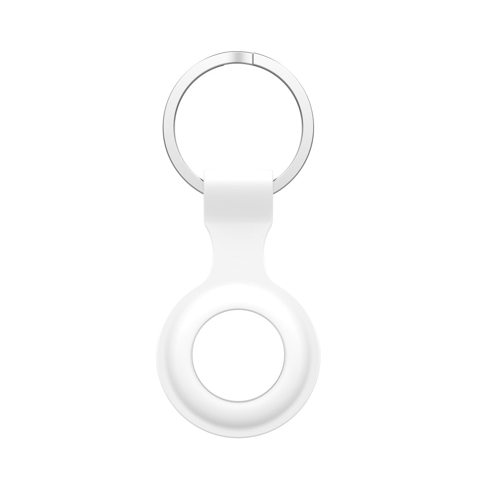 Apple AirTag Nyckelring med silikonskal, Vit