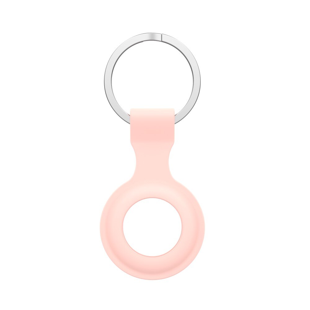 Apple AirTag Nyckelring med silikonskal, rosa