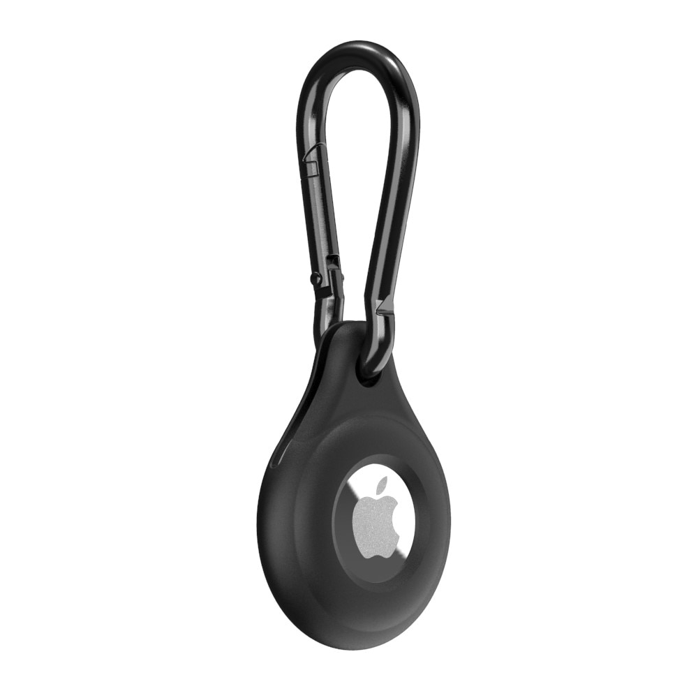 Apple AirTag Karbinhake med silikonskal, svart
