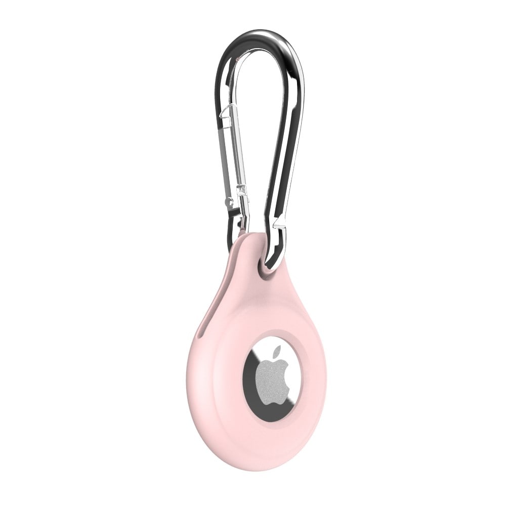 Apple AirTag Karbinhake med silikonskal, rosa
