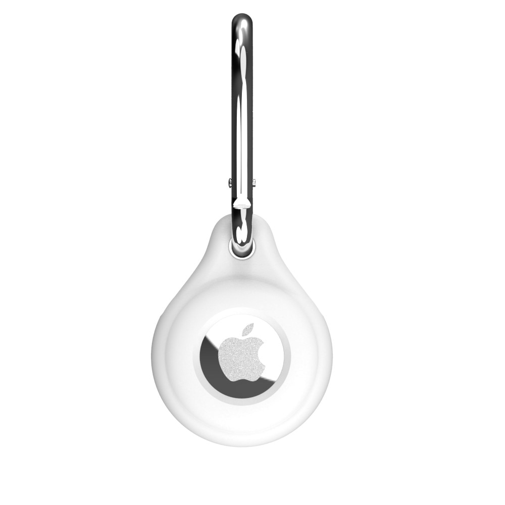 Apple AirTag Karbinhake med silikonskal, vit