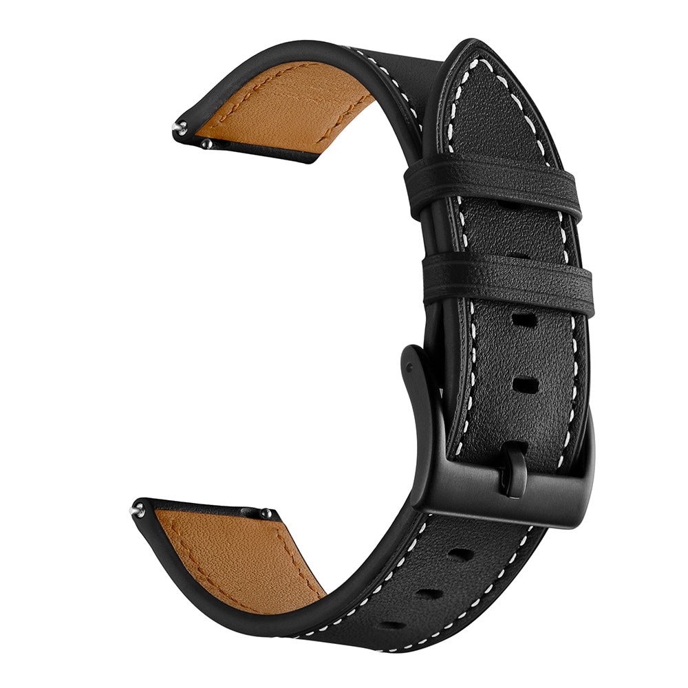 Samsung Galaxy Watch 42mm Armband i äkta läder, Svart