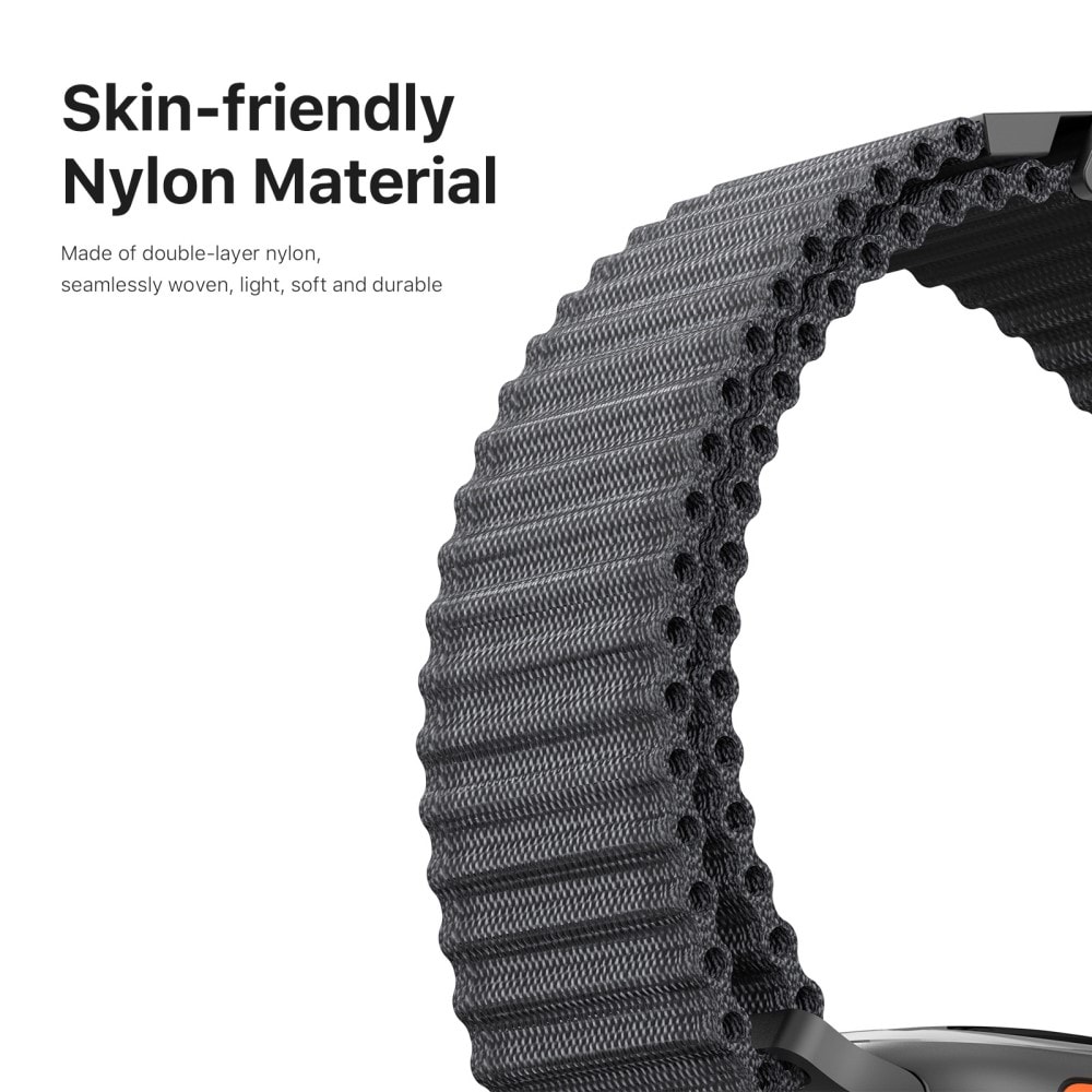 Apple Watch Ultra 49mm 2nd Gen Active nylonarmband, Svart