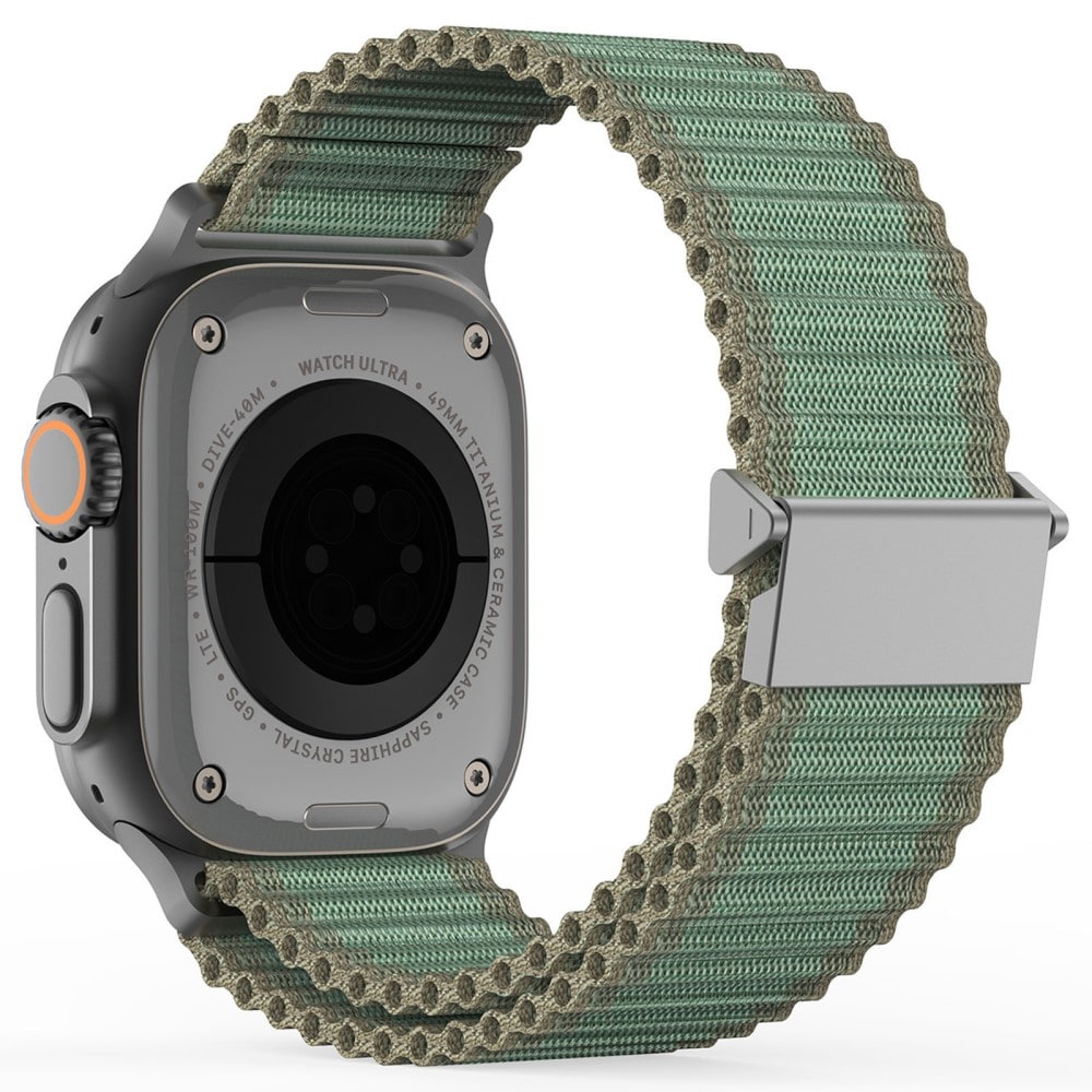 Apple Watch Series 10 46mm Active nylonarmband, Grön