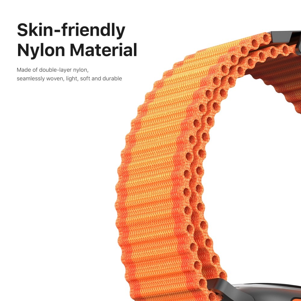 Apple Watch Series 7 45mm Active nylonarmband, Orange