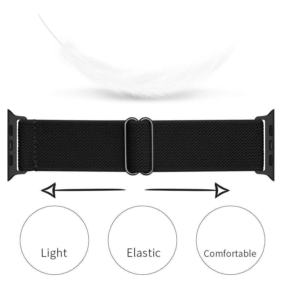 Apple Watch 41mm Series 7 Armband i resår, svart