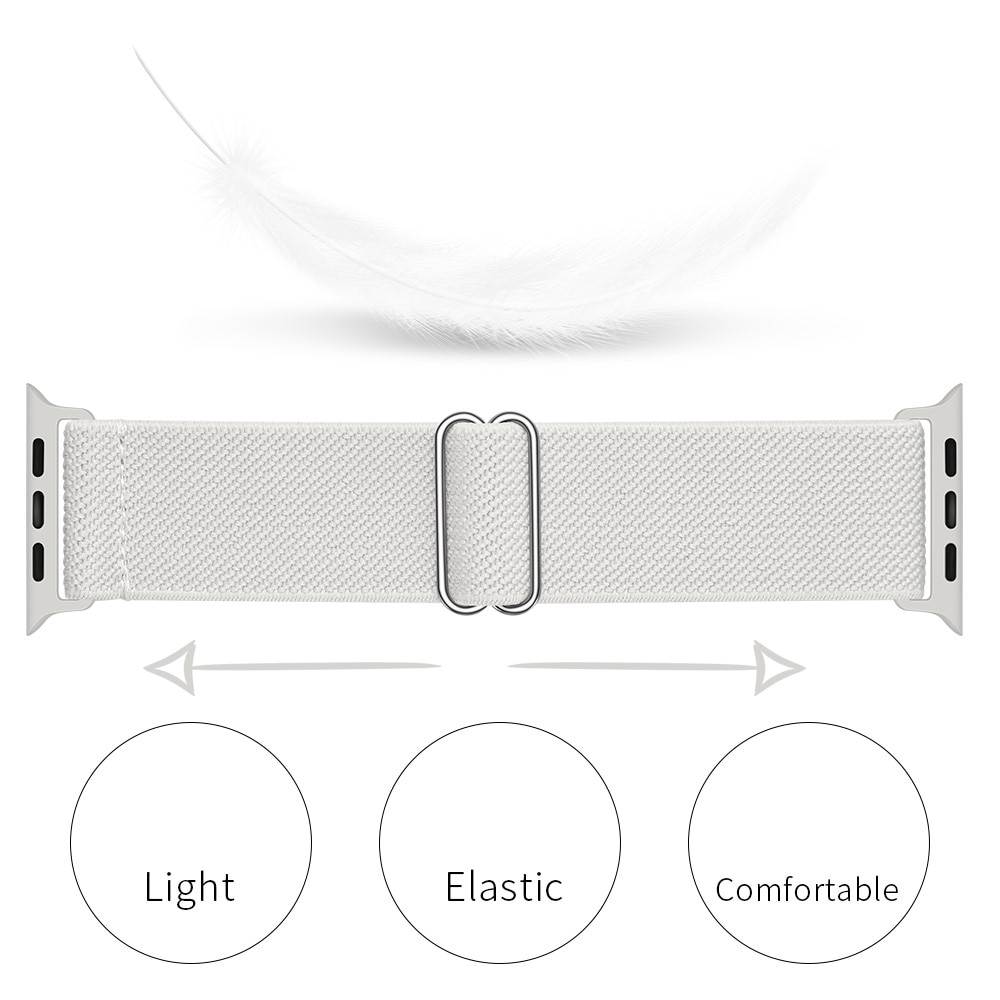 Apple Watch SE 44mm Armband i resår, vit