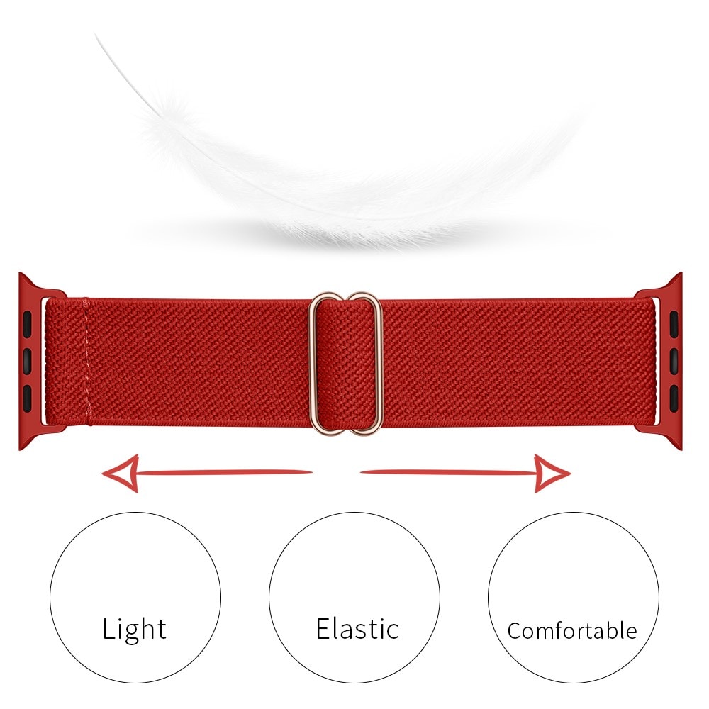 Apple Watch 45mm Series 9 Armband i resår, röd