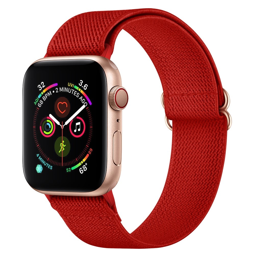 Apple Watch 45mm Series 9 Armband i resår, röd