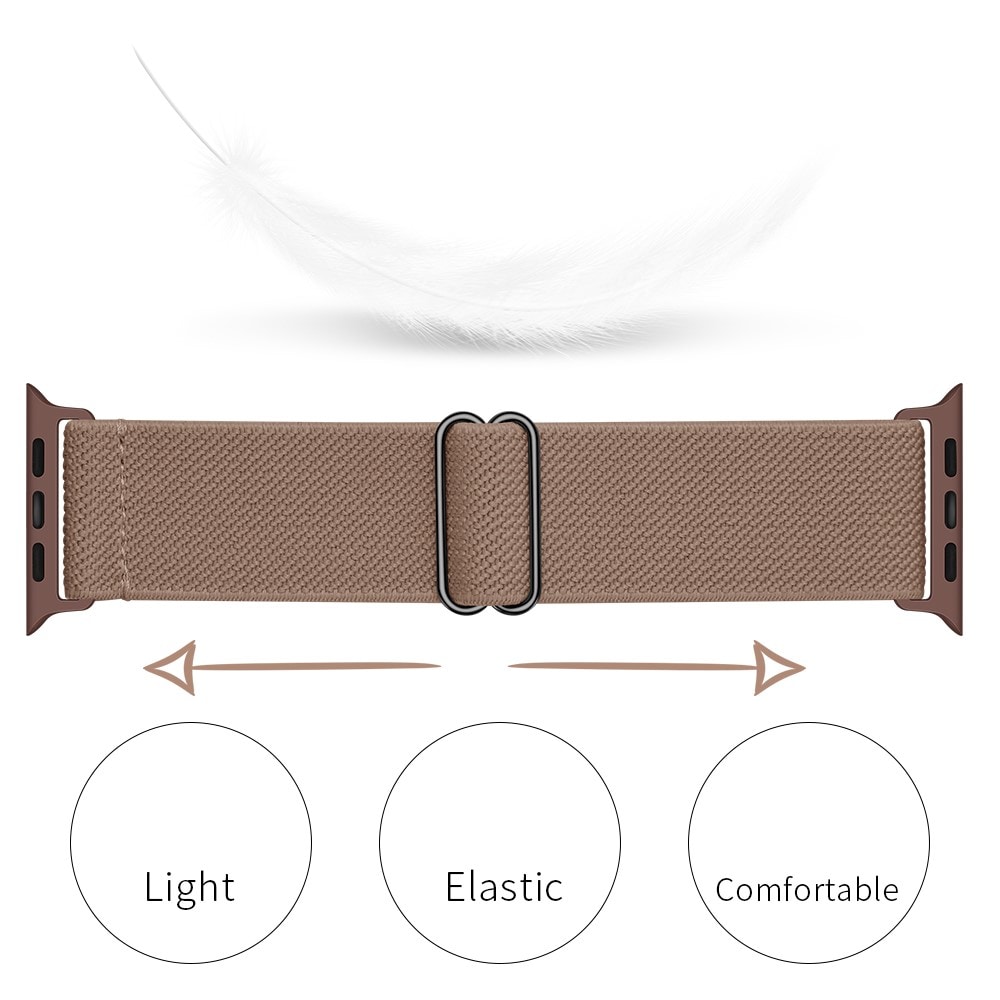 Apple Watch 41mm Series 8 Armband i resår, ljusbrun