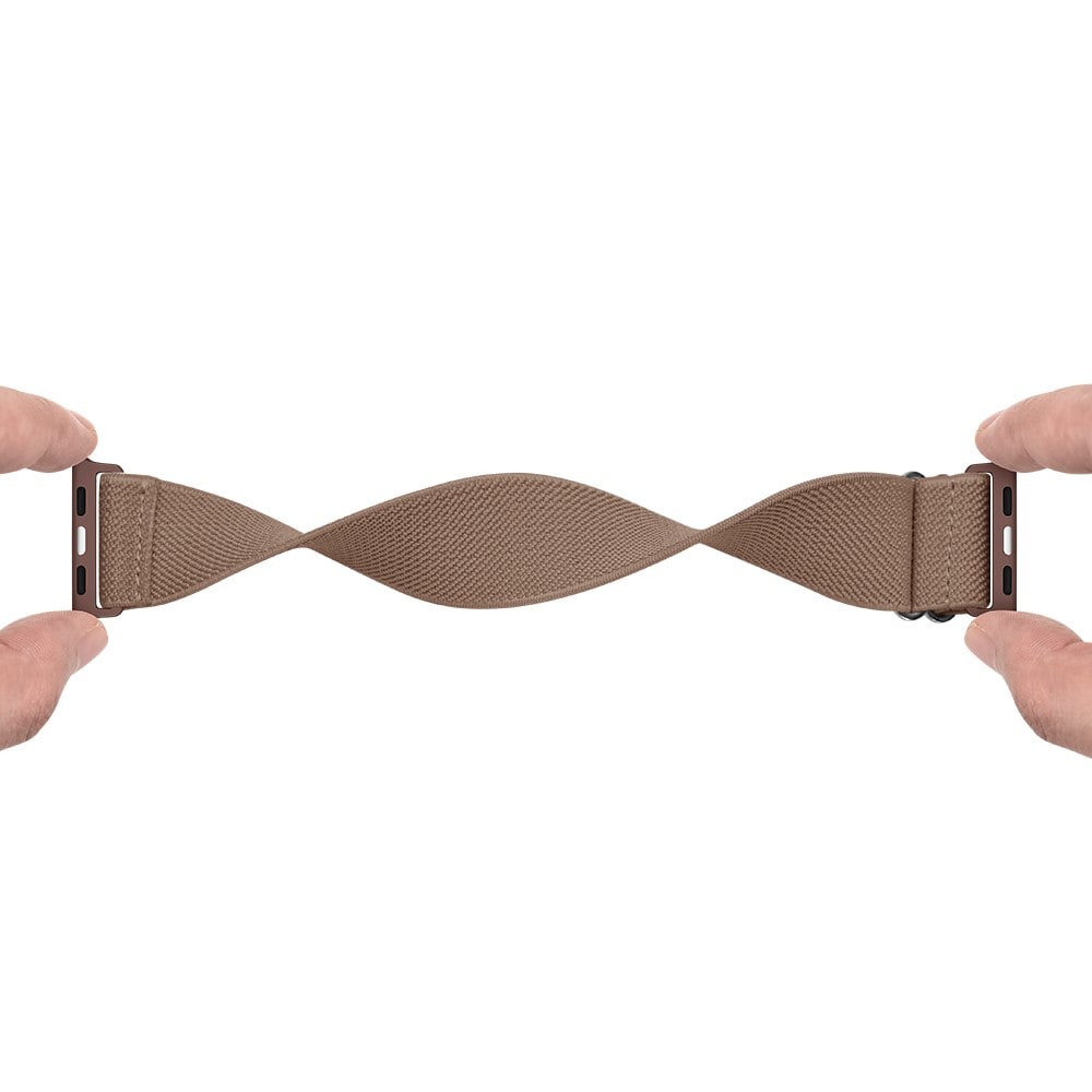 Apple Watch 41mm Series 8 Armband i resår, ljusbrun