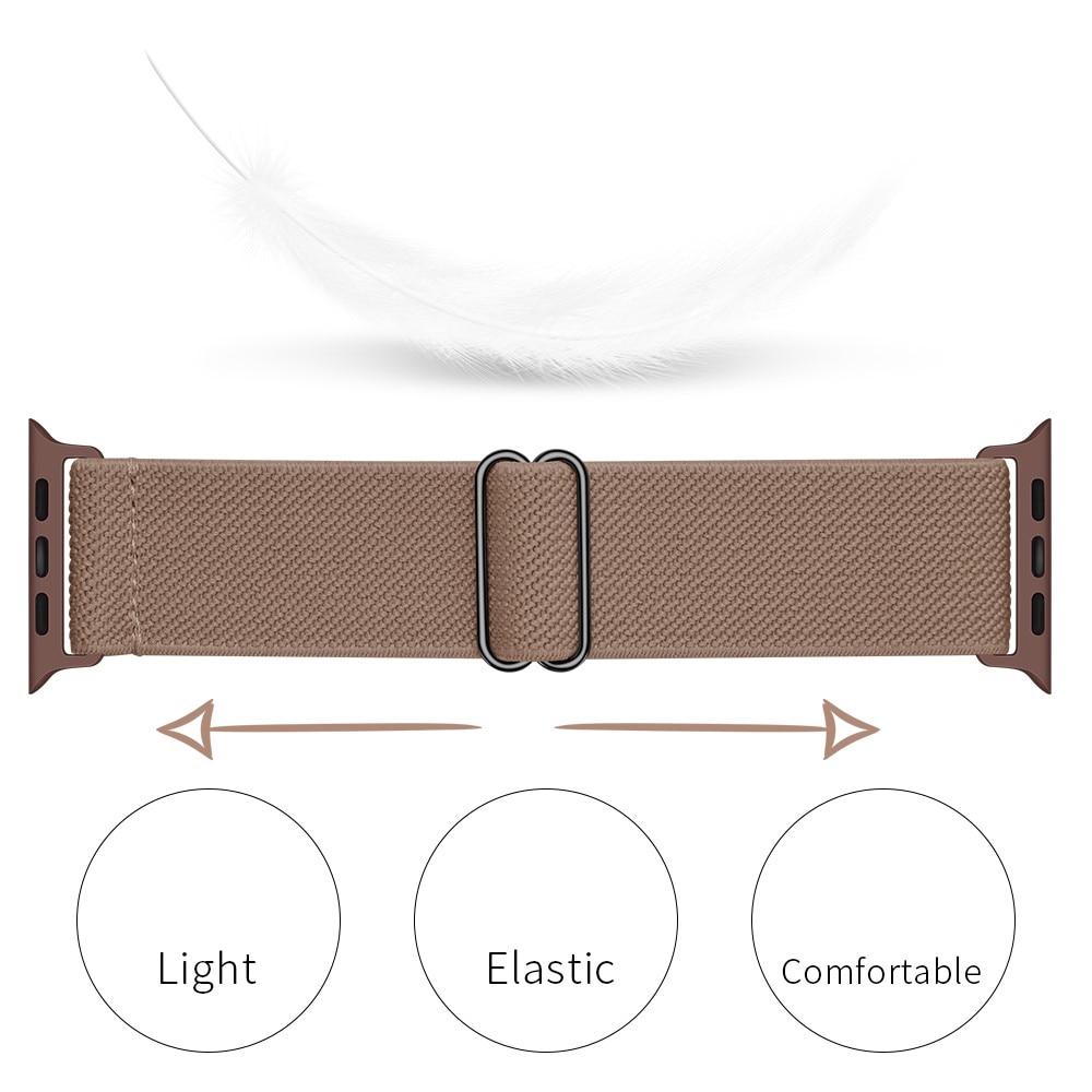 Apple Watch 45mm Series 7 Armband i resår, brun